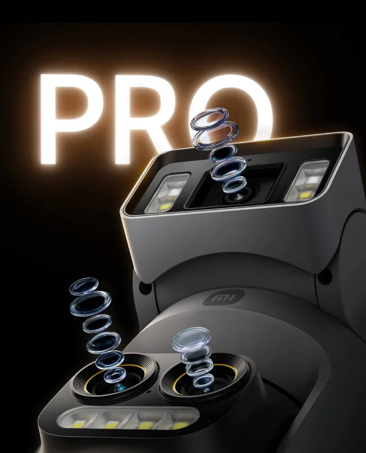 XIAOMI New Smart Outdoor Camera 4 Pro Triple Camera Zoom Edition，360° 5MP 3K，9x Hybrid Zoom，IP66，Chinese Version With Adapter