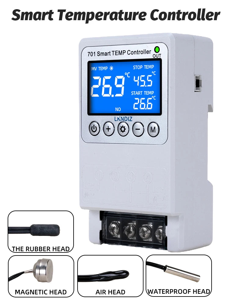 Smart Temperature Controller Constant Thermostat Control Timing Control Switch Cycle Control Multiple Sensor Head Option AC 220V