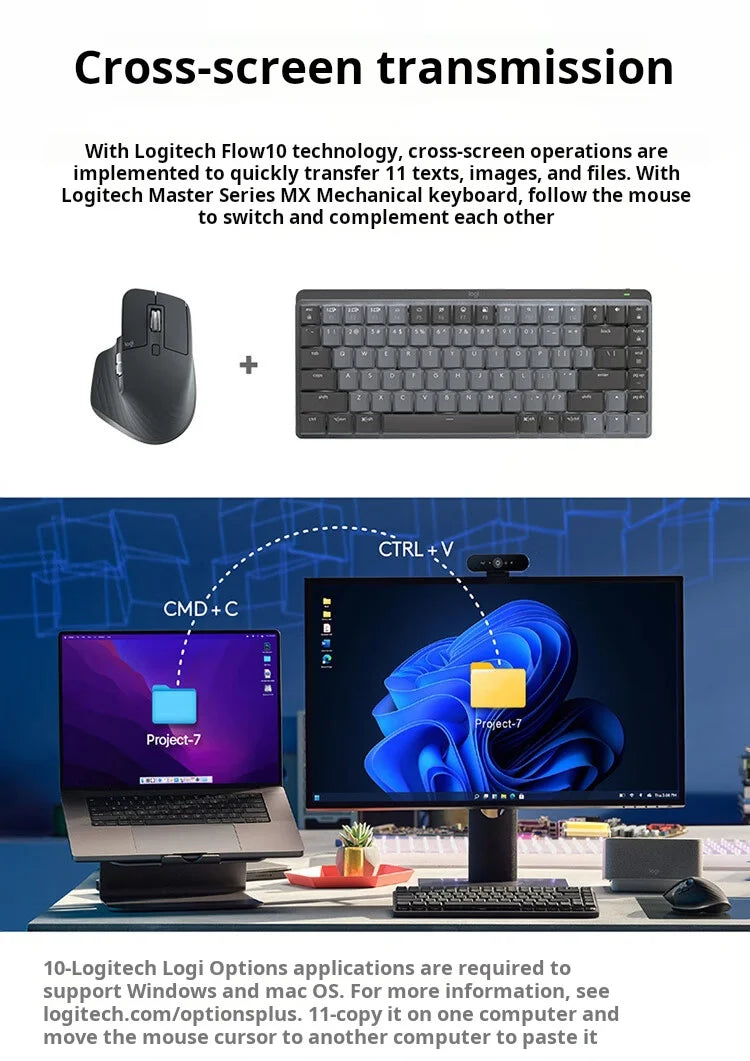Logitech MX Master 3S Wireless Bluetooth Mouse, Master Series - Ergonomic, Silent, High-End Office Mouse in Graphite