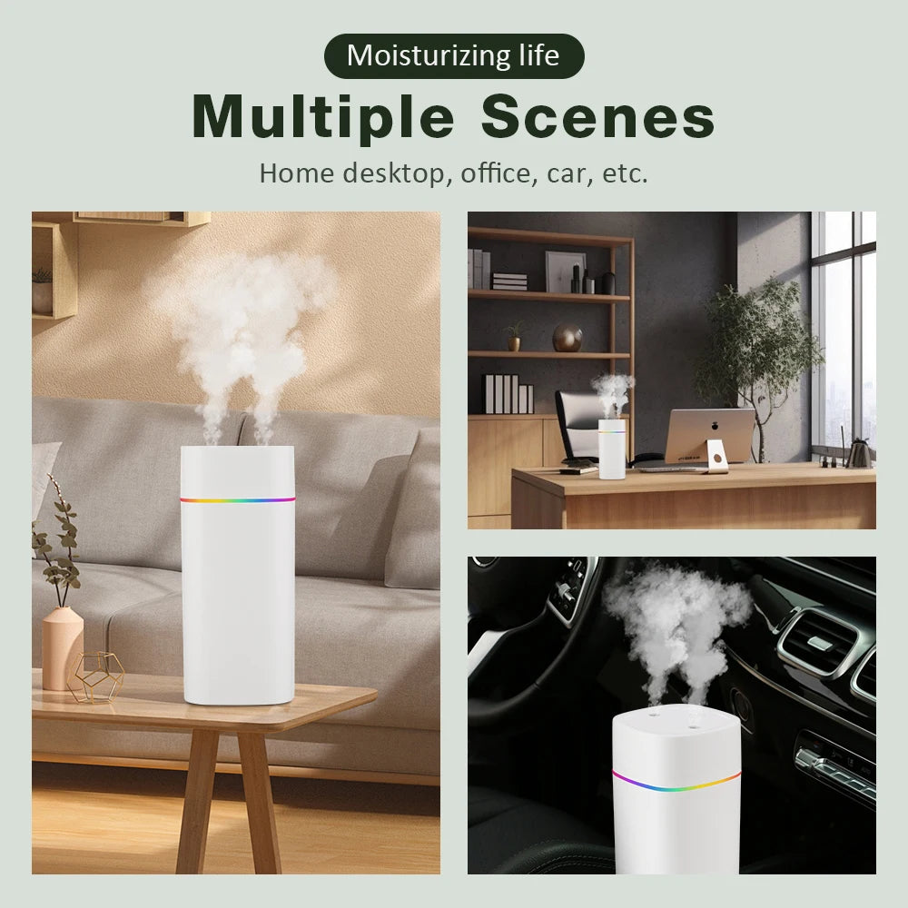 Air Humidifier Cool Mist Aroma Diffuser Portable 600ml Electric Air Humidifier Diffuser USB Humidificador For Home Office