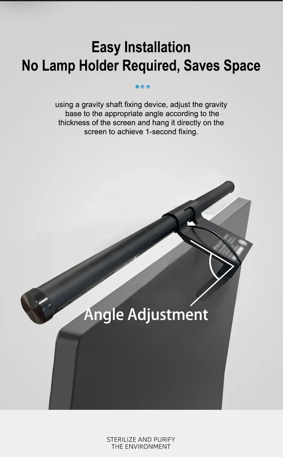 Screen LED Bar Desk Lamp PC Computer Laptop Screen Lamp Hanging Light Bar Table Lamp For LCD Monitor Office Study Reading Light