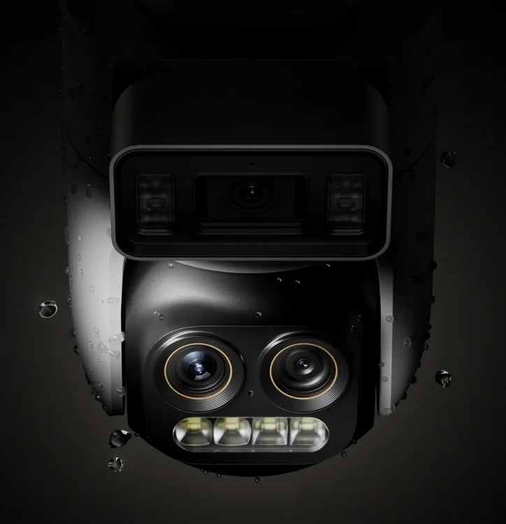 XIAOMI New Smart Outdoor Camera 4 Pro Triple Camera Zoom Edition，360° 5MP 3K，9x Hybrid Zoom，IP66，Chinese Version With Adapter