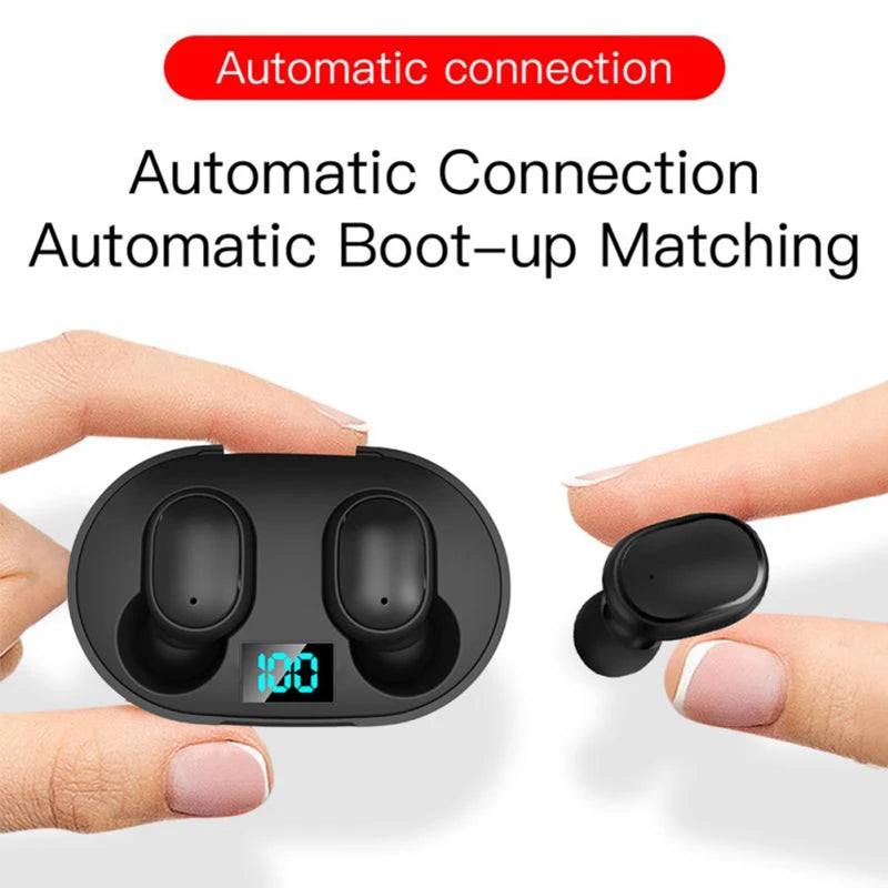 E6S Wireless Bluetooth Earphones TWS Bluetooth Headset Wireless Earbuds Noise Cancelling Headset With HD Microphone Headphones