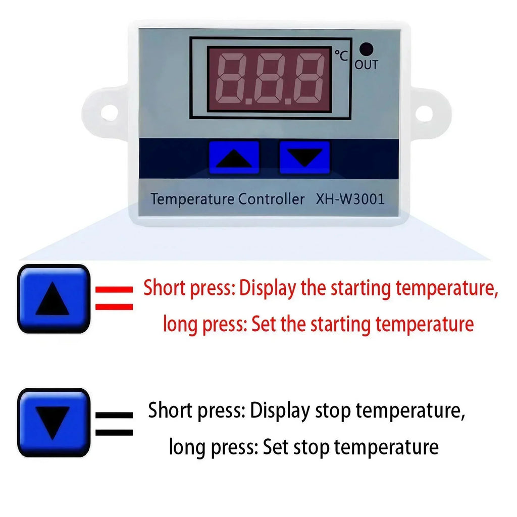 Digital Temperature Controller Thermostat Switch Thermometer 12/24/220V Microcomputer Thermoregulator Home Automation System