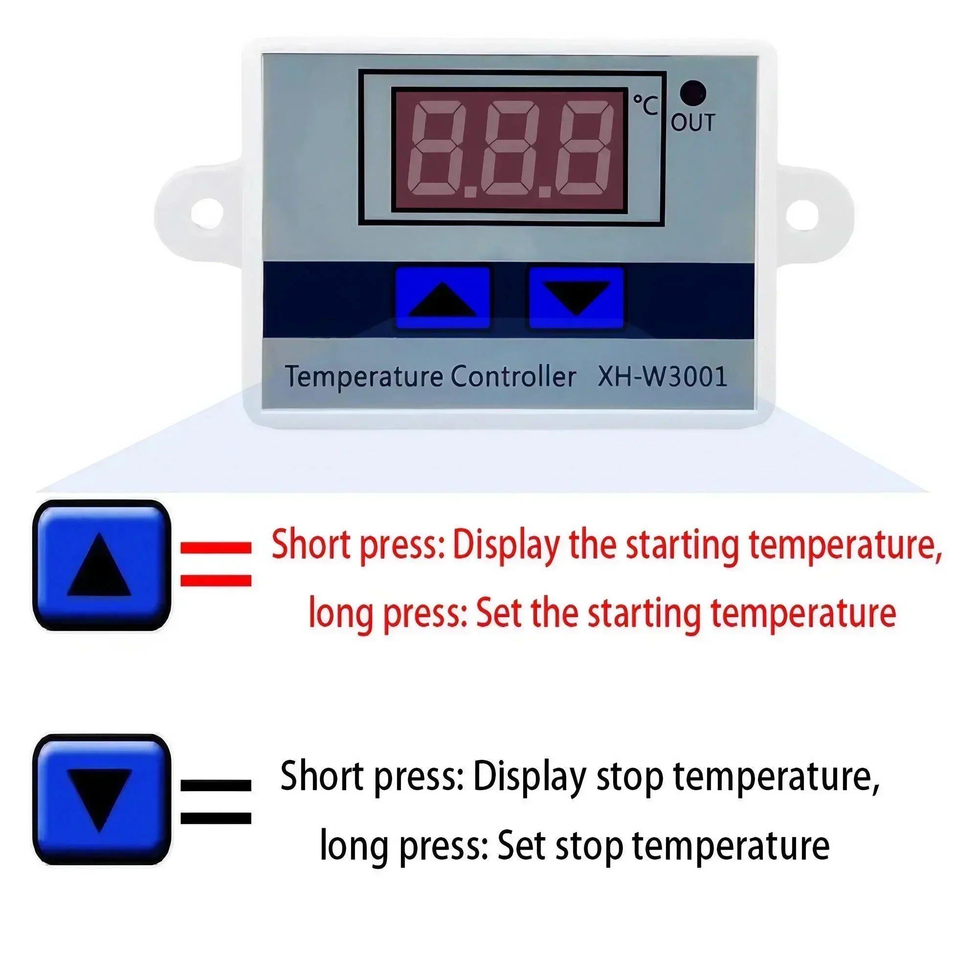 Digital Temperature Controller Thermostat Switch Thermometer 12/24/220V Microcomputer Thermoregulator Home Automation System
