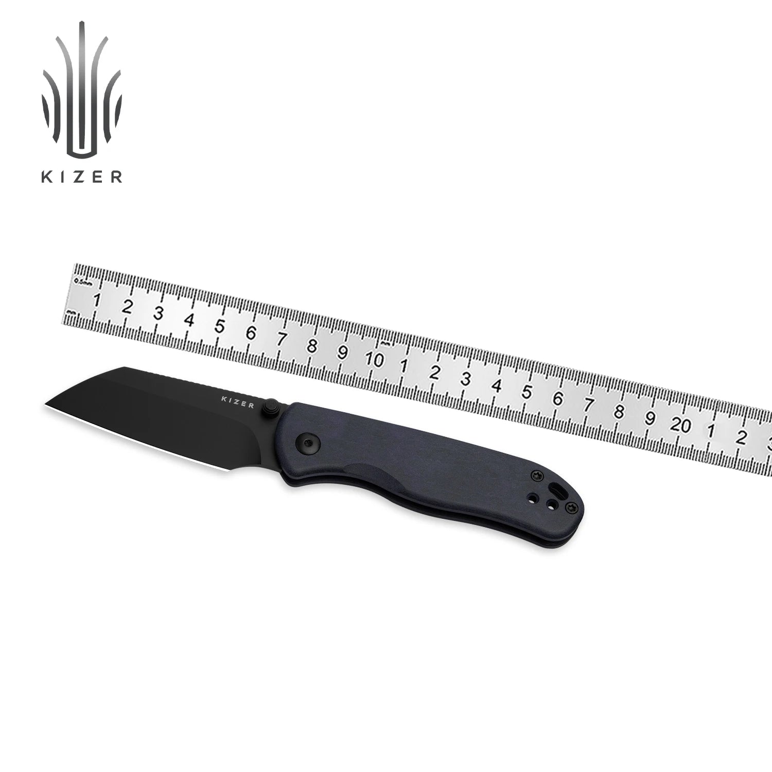 Kizer Pocket Folding Knife Drop Bear 2 V3619.2C Aluminum/Micarta/Richlite Handle With NitroV Blade Outdoor EDC Camping Knives