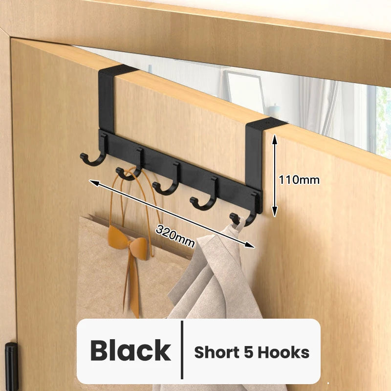 Hooks Over The Door Home Bathroom Organizer Rack Clothes Coat Hat Towel Hanger New Bathroom Kitchen Accessories Holder Door Hang