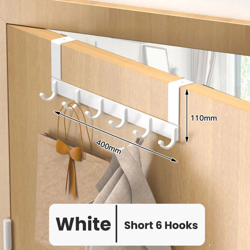 Hooks Over The Door Home Bathroom Organizer Rack Clothes Coat Hat Towel Hanger New Bathroom Kitchen Accessories Holder Door Hang