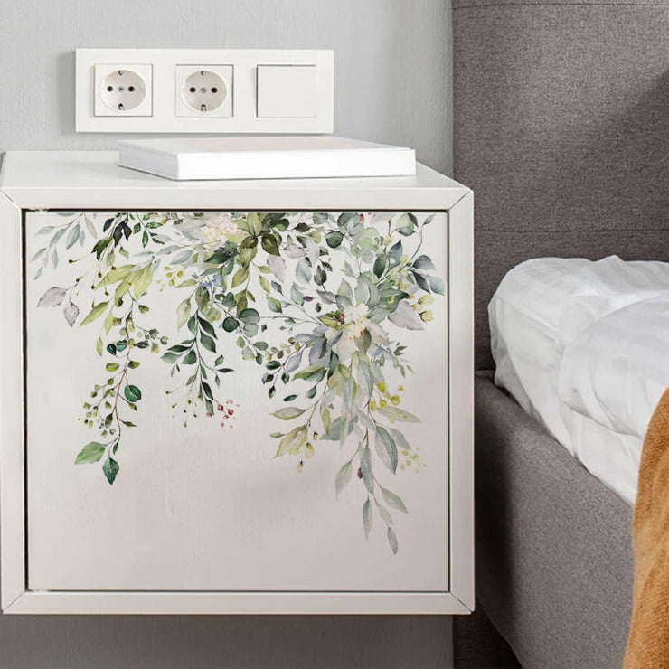 Green Plant Leaves  Bathroom Toilet Set