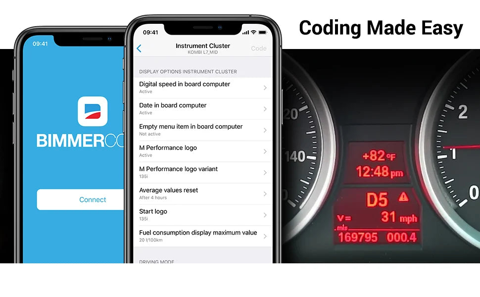 OBDLink CX -Designed For Bimmercode Bluetooth 5.1 BLE OBD2 Adapter Works with iPhone/iOS & Android, Car Coding, OBD II