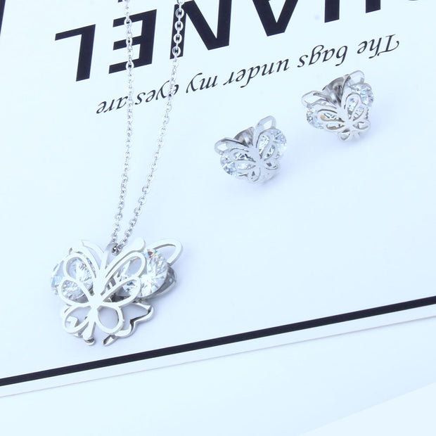 Butterfly Jewelry Sets Stainless Steel