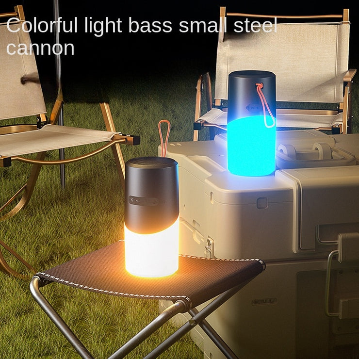 Portable Camp Vibes with Colorful Subwoofer & Wireless Bluetooth Speaker