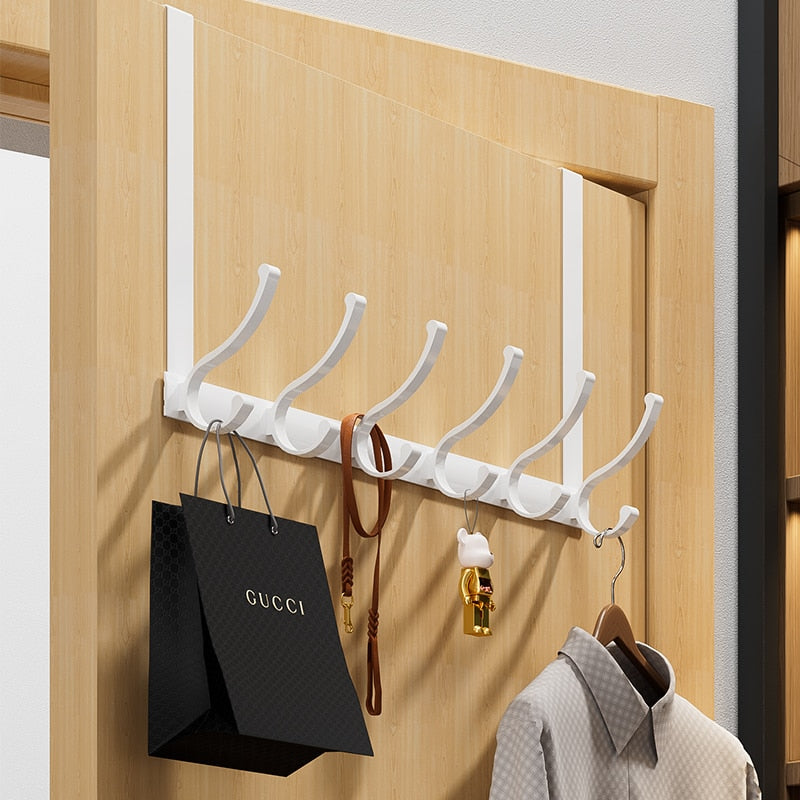 Hooks Over The Door Rack Clothes Coat and Hat Towel