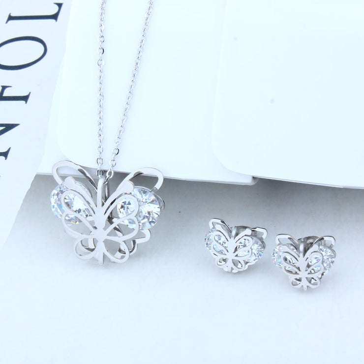 Butterfly Jewelry Sets Stainless Steel