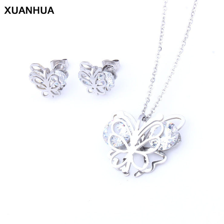 Butterfly Jewelry Sets Stainless Steel