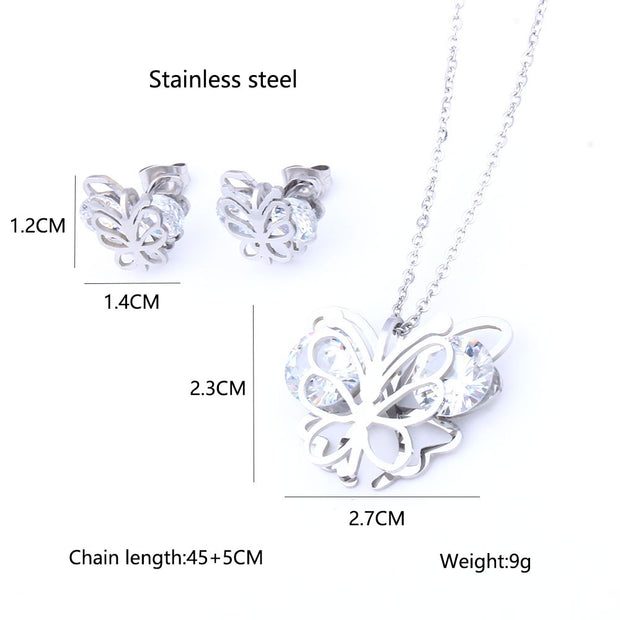 Butterfly Jewelry Sets Stainless Steel